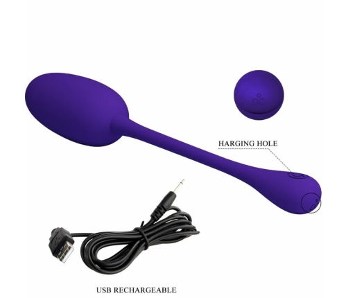 Pretty Love Knucker Rechargeable Wireless Motion Egg Purple Silicone