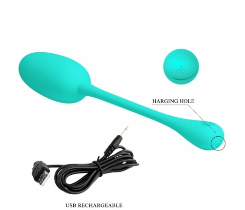 Pretty Love Knucker Vibrating Egg Green USB Rechargeable 12 Modes