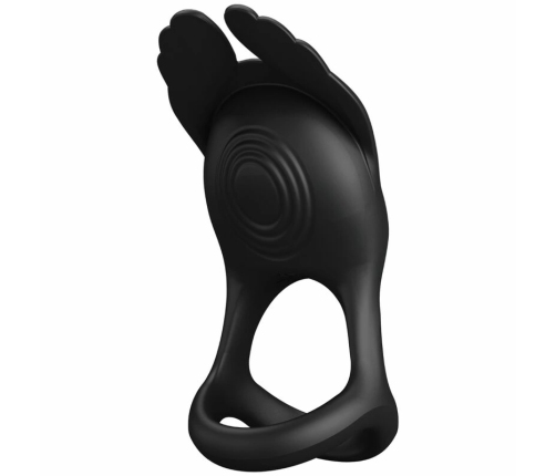 Pretty Love Silas Silicone Vibrating Ring 7 Modes USB Black
