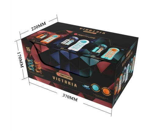 Pretty Love Victoria Set - 15-Piece Intimate Stimulation Sleeves, Assorted Colors