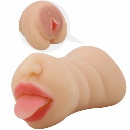 Crazy Bull Sarah Dual-Channel Intimate Machine Flesh TPR Waterproof