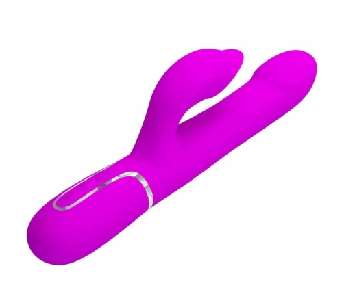 Pretty Love Rabbit Vibrator Pearls Violet - Dual Motor Massager, 29cm