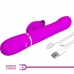 Pretty Love Rabbit Vibrator Pearls Violet - Dual Motor Massager, 29cm
