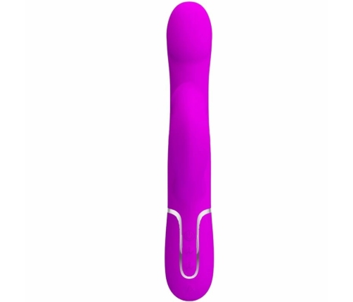 Pretty Love Rabbit Vibrator Pearls Violet - Dual Motor Massager, 29cm