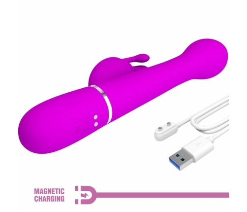 PRETTY LOVE - DEJON RABBIT VIBRATOR 3 IN 1 MULTIFUNCTION VIOLET