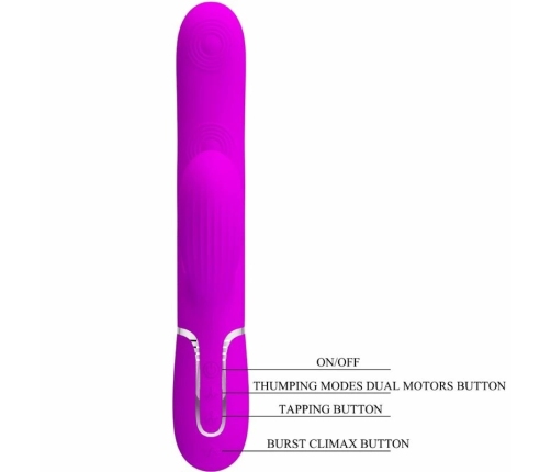 Pretty Love Perlita Violet - 3-in-1 Intimate Wellness Device, Waterproof, USB