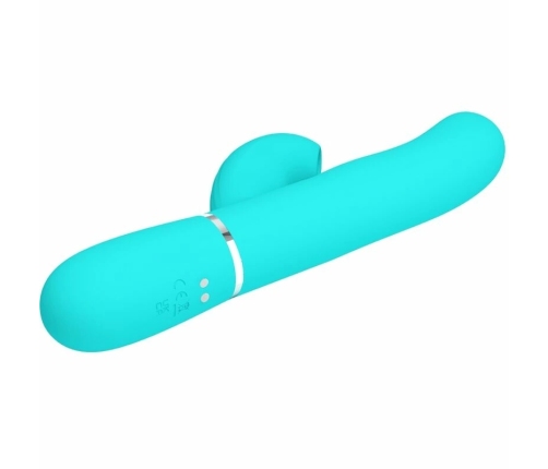 Pretty Love Perlita 3-in-1 Rechargeable Silicone Intimate Device Aqua Green