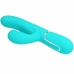 Pretty Love Perlita 3-in-1 Rechargeable Silicone Intimate Device Aqua Green