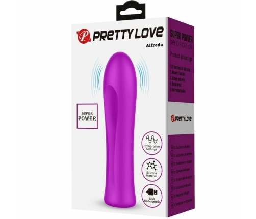 Pretty Love Alfreda Intimate Vibration System Violet 12 Modes USB