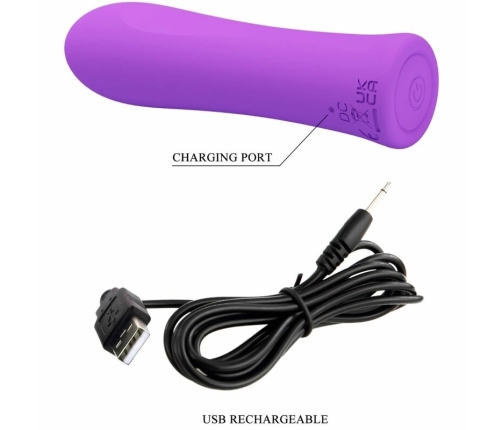 Pretty Love Alfreda Aqua Purple Flexible Silicone Mini Vibrating Device