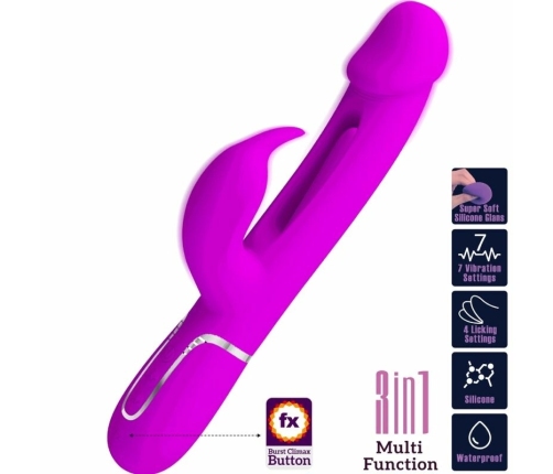 Pretty Love Kampas Fuchsia 3-in-1 Multifunctional Intimate Device