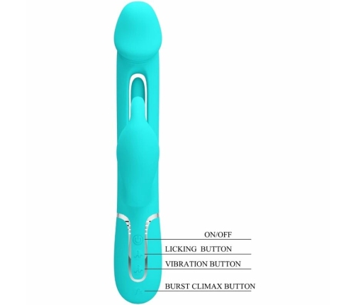 Pretty Love Kampas Aqua Green 3-in-1 Multi-Function Intimate Device