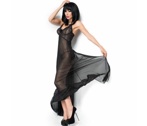 CHILIROSE - CR 3883 BABYDOLL LONG BLACK L/XL