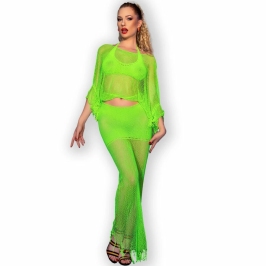 Chilirose CR 4666 Elegant Three-Piece Lingerie Set Green S/M Chilirose CR 4666 Elegant Three-Piece Lingerie Set Green S/M