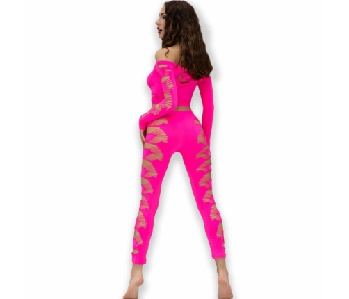 Chilirose CR 4632 Seamless Top & Leggings Set Fuchsia S/L
