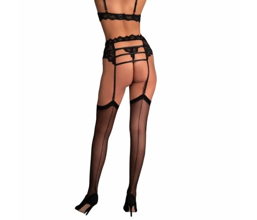 Livco Corsetti Soliana LC90424-1 Lace Garter Belt Black Elegant Finish