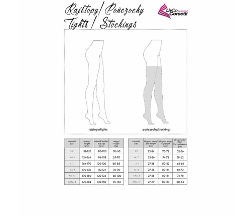 Livco Corsetti Lamean LC XG044 Elegant Black Stockings One Size