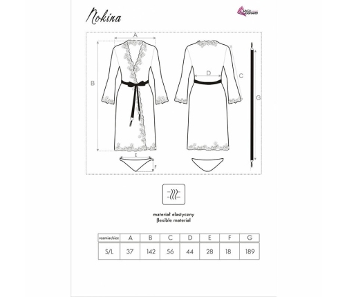 LivCo Corsetti Nokina LC-XG055 Elegant Black Lace Gown & Panty Set One Size