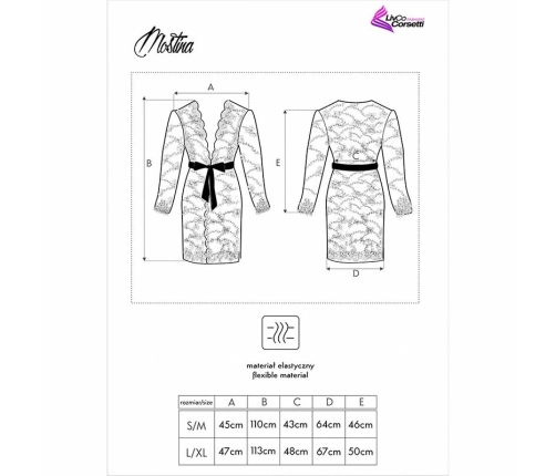 Livco Corsetti Mostina LC 90641 Black Floral Mesh Gown L/XL