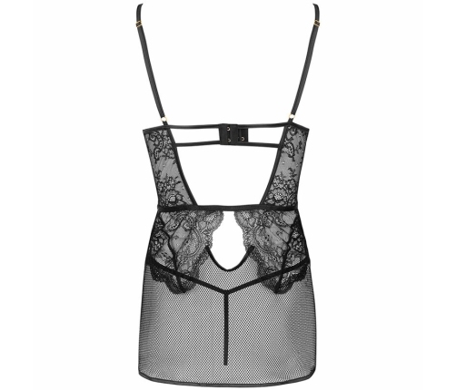 Livco Corsetti Baririn LC 90633 Lace Mesh Set Black L/XL