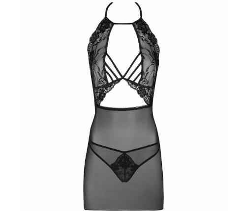 LivCo Corsetti Fashion Malviami LC 90625 Black Lace Shirt & Panty Set