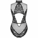 Livco Corsetti Sagen LC 90694 Elegant Black Lace Mesh Bodysuit