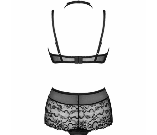 Livco Corsetti Linera For the Senses Lace Bra & Panty Set Black L/XL