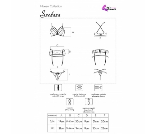 Livco Corsetti Snehana LC 90443 Lingerie Set Black - Bra, Garter Belt & Panty