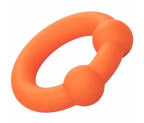 CalExotics Alpha Dual Support Ring Orange - Flexible Liquid Silicone, 3.75 cm