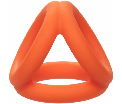CalExotics Alpha Tri-Ring Intimate System Orange Liquid Silicone 3-Ring