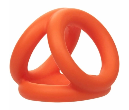CalExotics Alpha Tri-Ring Intimate System Orange Liquid Silicone 3-Ring