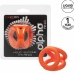 CalExotics Alpha Tri-Ring Intimate System Orange Liquid Silicone 3-Ring