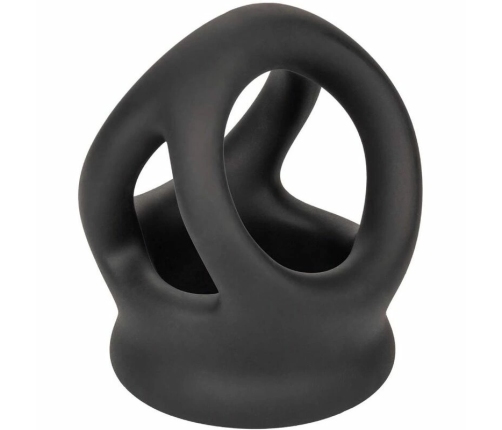 CalExotics Alpha Dual Cage Ring Black - Liquid Silicone Support System