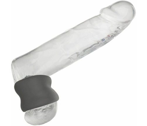 CalExotics Alpha Liquid Silicone Black Anatomical Support Ring 3.75 cm