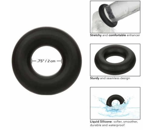 CalExotics Alpha Liquid Silicone Medium Support Ring Black 2cm