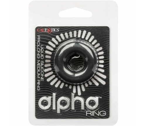 CalExotics Alpha Liquid Silicone Medium Support Ring Black 2cm