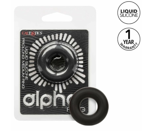 CalExotics Alpha Liquid Silicone Medium Support Ring Black 2cm