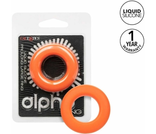 CalExotics Alpha Prolong Large Ring Orange - Liquid Silicone, 3.25 cm