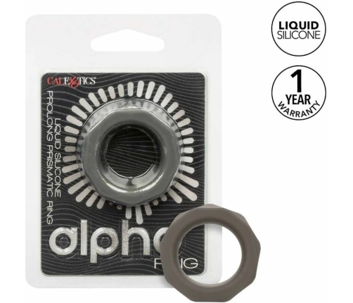 CalExotics Alpha Prolong Silicone Ring Grey - Seamless Comfort Enhancer 2.5 cm