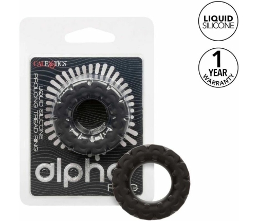 CalExotics Alpha Liquid Silicone Tread Ring Black 2.5 cm Durable Comfort