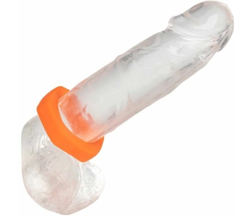 CalExotics Alpha Prolong Liquid Silicone Hexagonal Ring Orange 2 cm