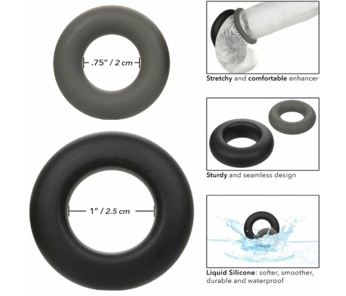 CalExotics Alpha Prolong Set of 2 Grey Silicone Support Rings