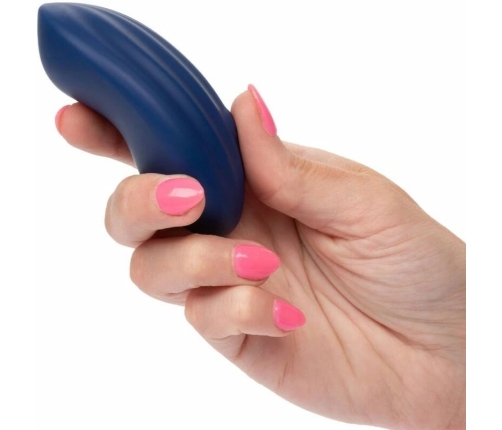 CalExotics Cashmere Velvet Curve Blue - Compact Silicone Massager, 10 Modes