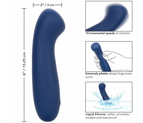 CalExotics Cashmere Satin G Blue Flexible Silicone Massager 15.25 cm