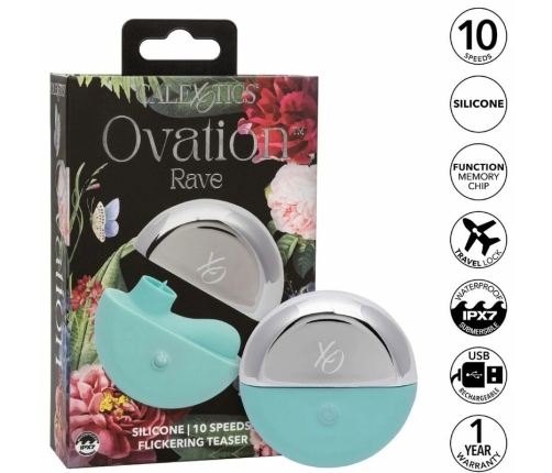 CalExotics Ovation Rave Aqua Green - Ergonomic Silicone Intimate Device