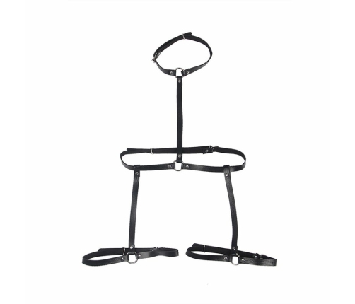 Subblime Leather Body Harness Black Adjustable Size