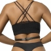 Subblime Leather Chest Harness with Chain Accents Black One Size