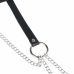 Subblime Black Leather Chain Belt - Adjustable with Metal Rings, One Size