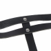 Subblime Black Leather Chain Belt - Adjustable with Metal Rings, One Size
