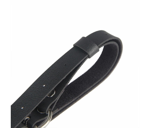 Subblime Leather Belt Harness Black - Adjustable Chain Detail, One Size